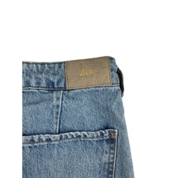 Zara Womens High-Waist Wide-Leg Denim Jeans Size 6 Blue - Picture 4 of 6